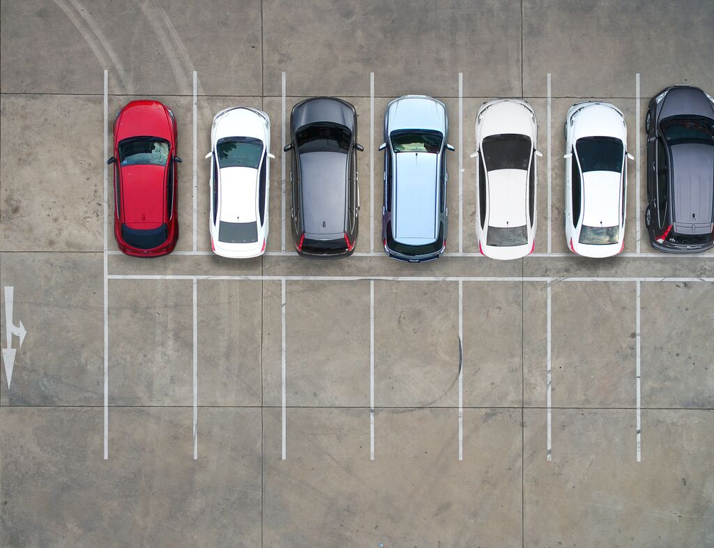 cars parked in car park